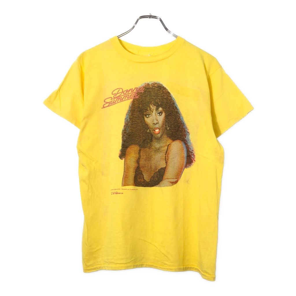 70年代 Donna Summer ドナ サマー 半袖Ｔシャツ ヴィンテージ イエロー メンズ X LARGE 古着 V 9356