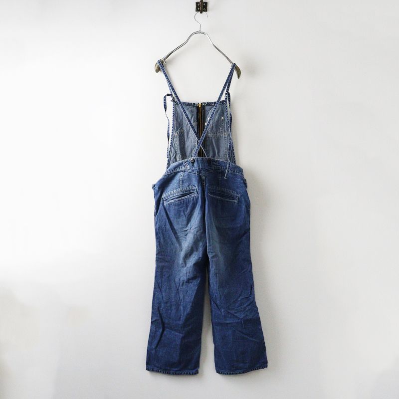 ジョンブル ZP 118 デニムフレンチサロペット M インディゴ ブルー オーバーオール コットン