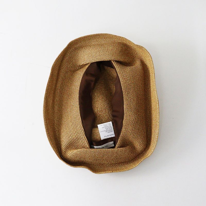美品 マチュアーハ mature ha. BOXED HAT ボックスハット＼ベージュ
