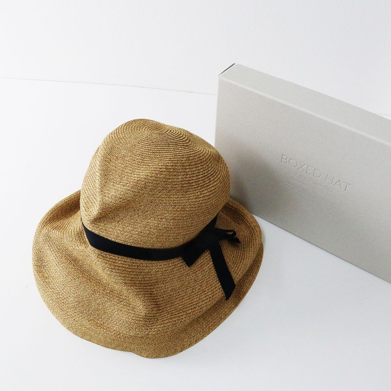 美品 マチュアーハ mature ha. BOXED HAT ボックスハット＼ベージュ