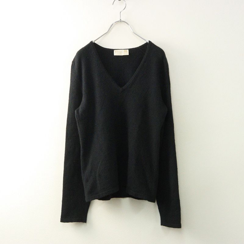 プリングル Pringle カシミヤVネックニットプルオーバー＼ブラック