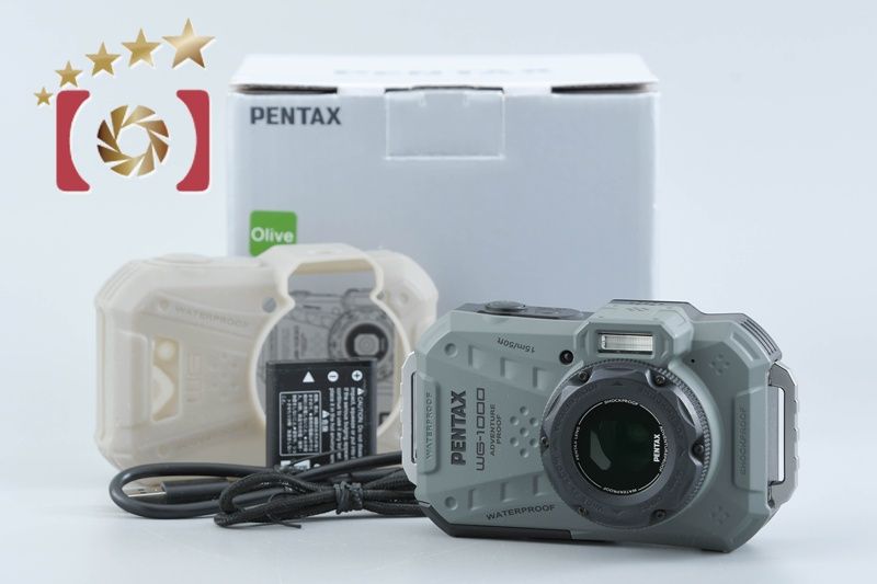 Ricoh リコー PENTAX ペンタックス WG-1000 オリーブ 防水アクションカメラ 元 き ビデオカメラ