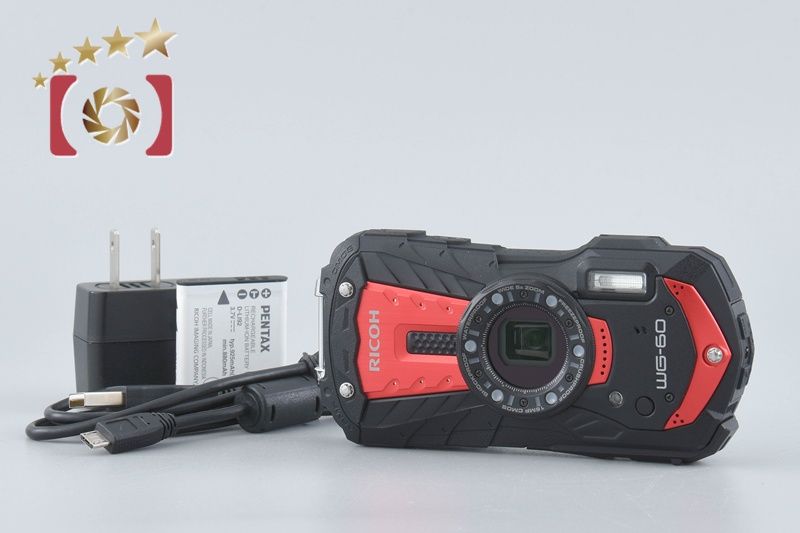 中古美品 RICOH WG-60 レッド コンパクトデジタルカメラ リコー（RICOH） RICOH WG-60 レッド 本格防水デジタルカメラ 耐衝撃