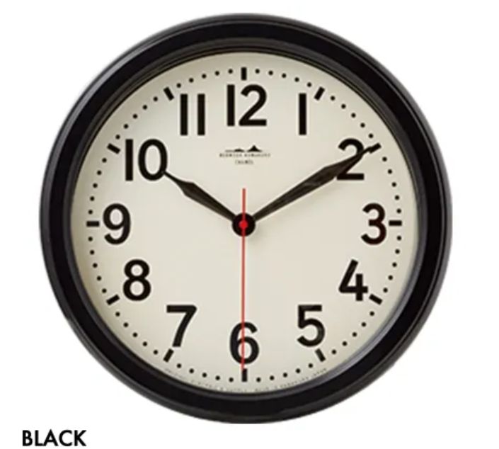 HK HORO CLOCK ホーロー クロック ブラック