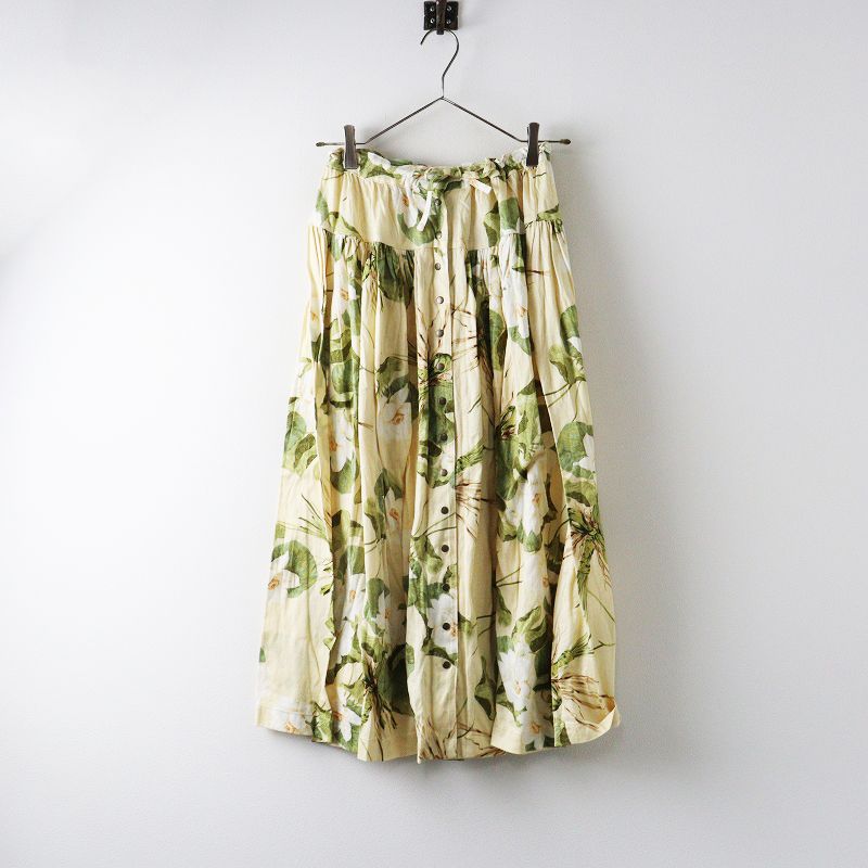 Vintage カネコイサオ KANEKO ISAO マグノリアプリント 前ボタン