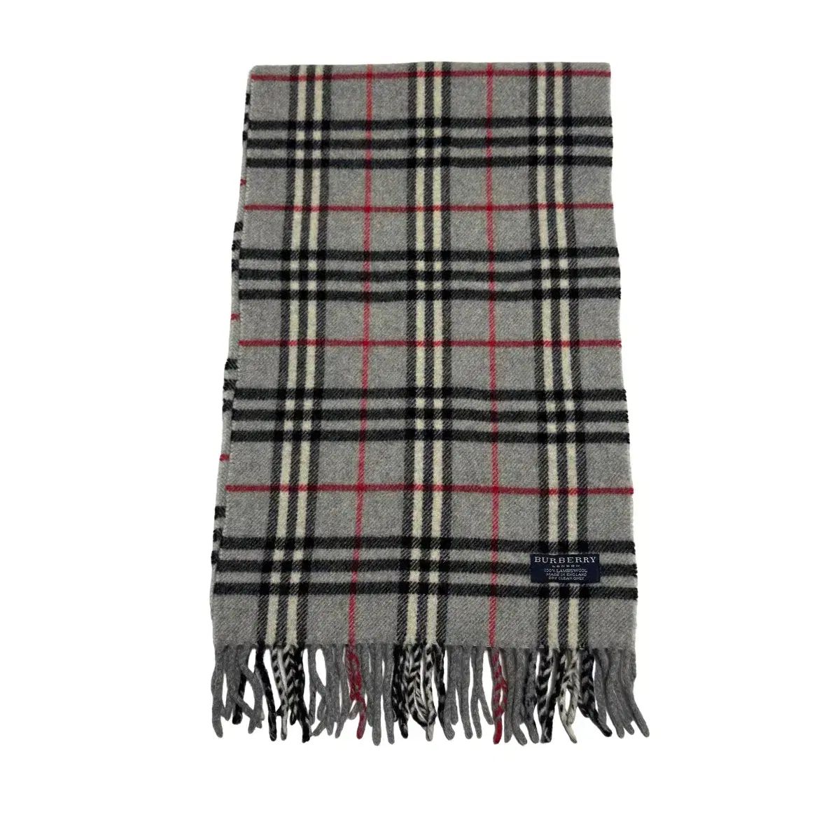 BURBERRY バーバリー グレー ノヴァチェック ラムウール マフラー