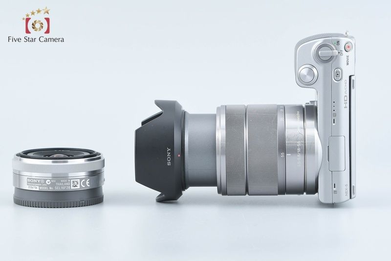 SONY NEX-5 ミラーレス一眼　ダブルレンズ　シルバー SONY ミラーレス一眼 NEX-5D ダブルレンズキット Amazon | SONY ミラー