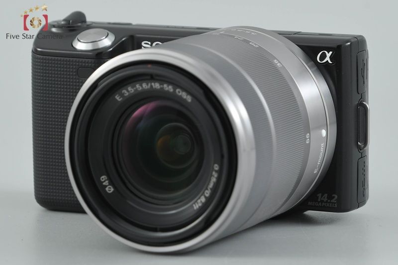 SONY ソニー α NEX 5 ブラック E 18 55 mm f 3 6 OSS SEL 1855 シャッター回数僅少 ミラーレスカメラ