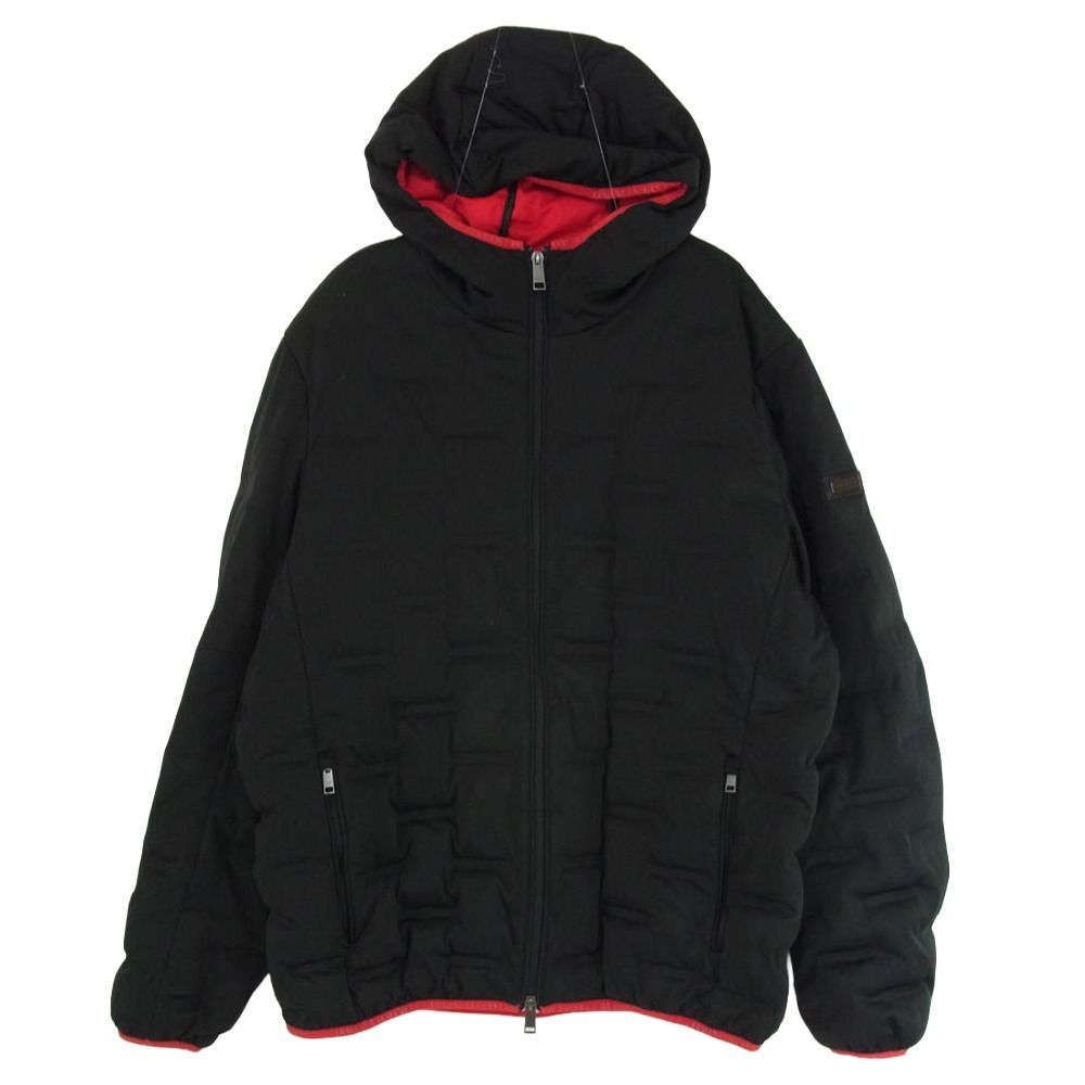 ARMANI アルマーニエクスチェンジ 6 GZB 02 ZNHVZ キルティング 中綿 フーデッド フルジップ ジャケット ブラック系 L