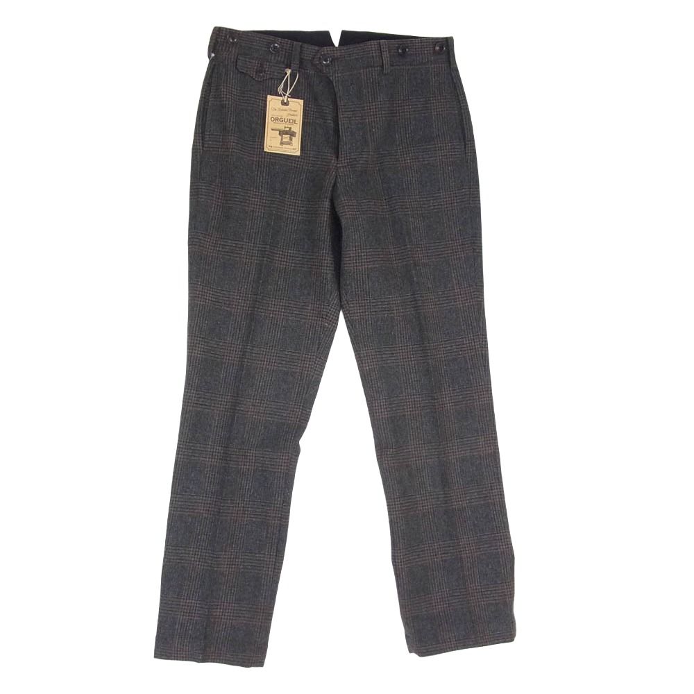 ORGUEIL オルゲイユ OR-1049 Glen Check Trousers グレン チェック トラウザー パンツ グレー系 32