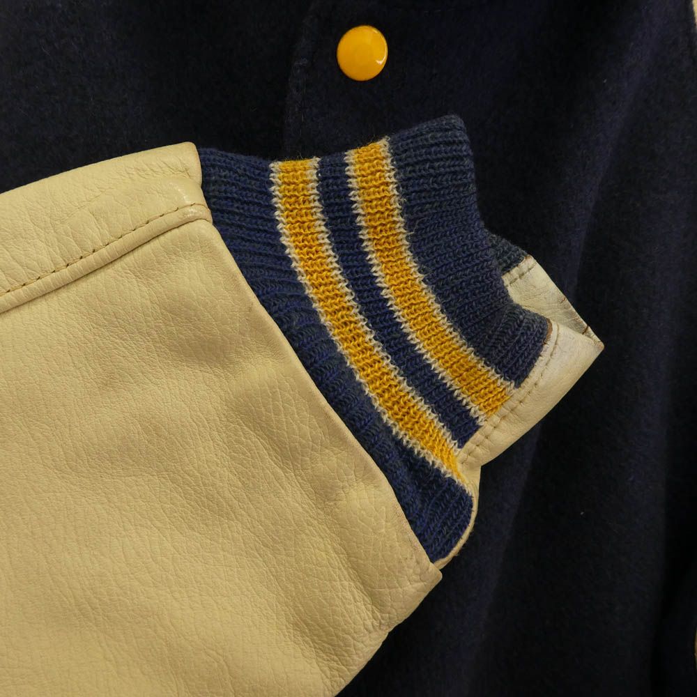 ゴールデンベア Golden Bear 80s 90s ブルゾン レザー 本革 切替