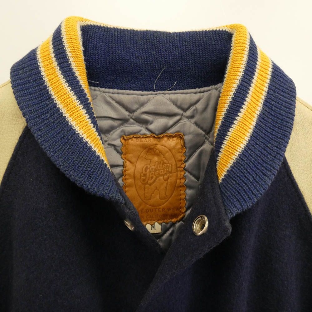ゴールデンベア Golden Bear 80s 90s ブルゾン レザー 本革 切替