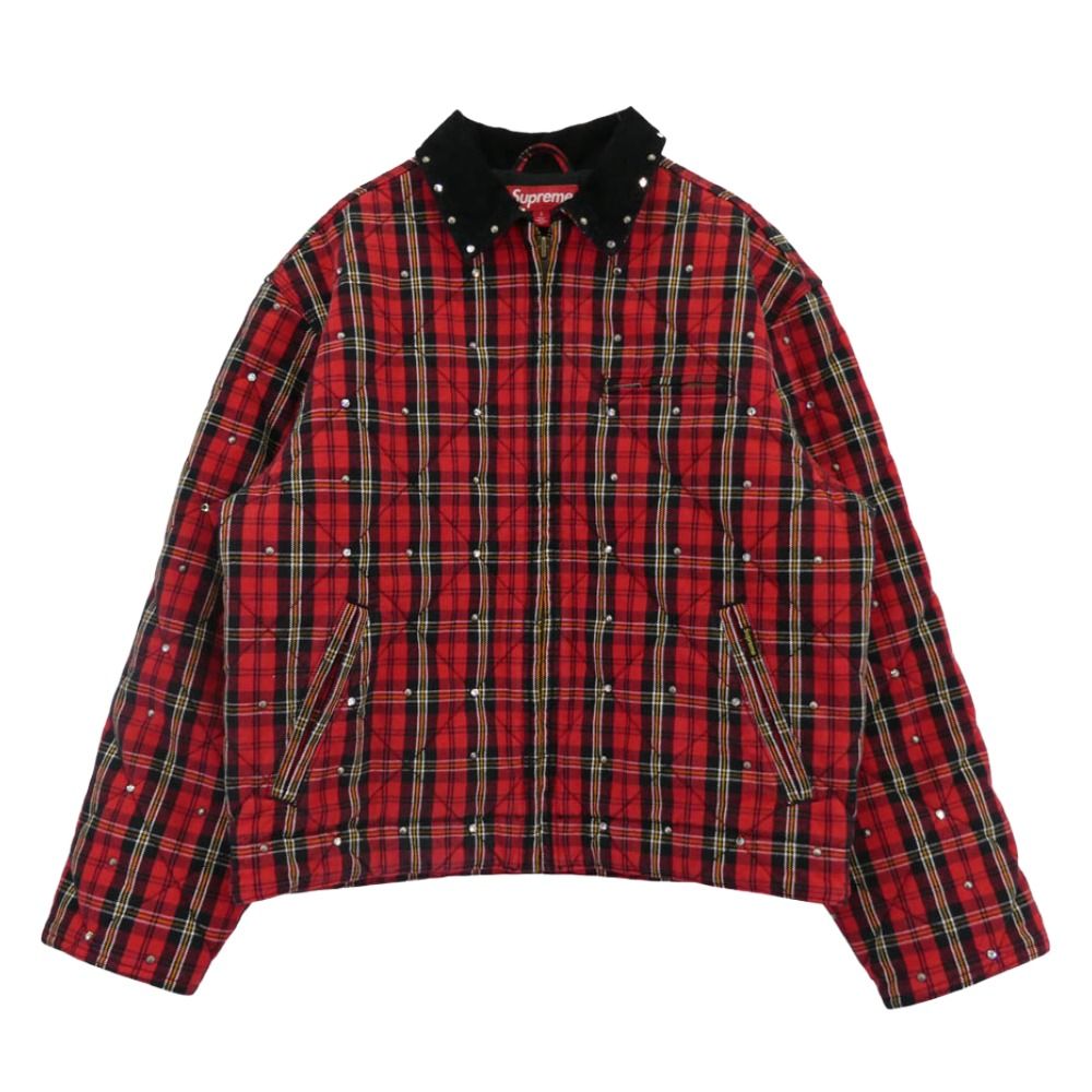 Supreme シュプリーム 25 AW b.b. Simon Quilted Work Jacket Plaid ビービーサイモン キルテッド ワークジャケット レッド系 S 上