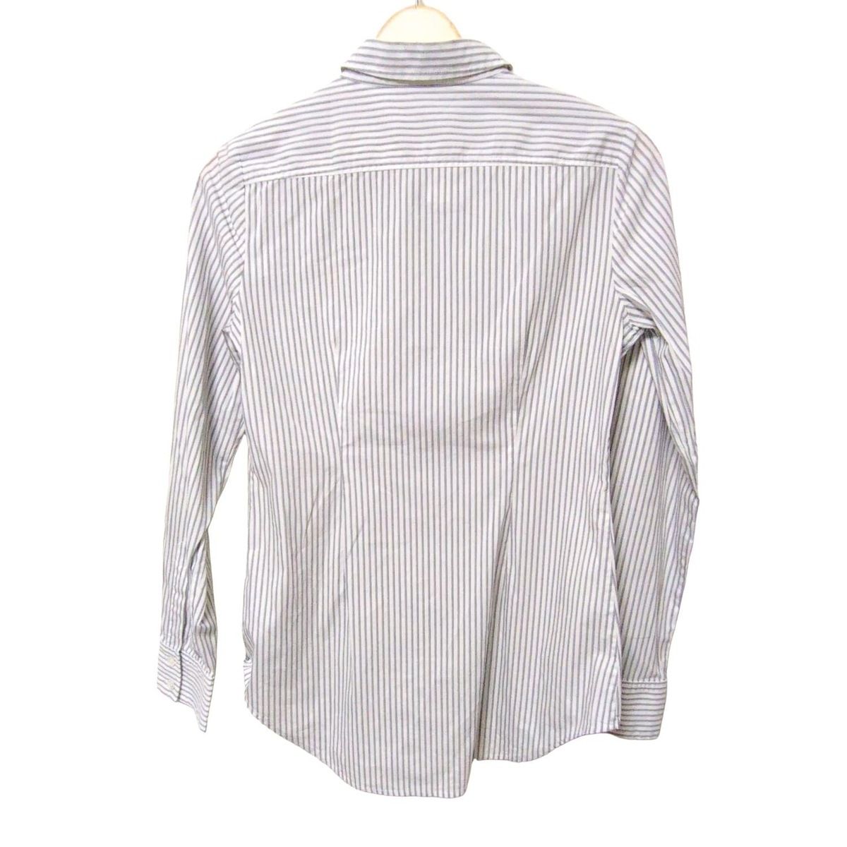 theory luxe セオリーリュクス 長袖シャツブラウス サイズ40 M レディース - 白×ライトグレー ストライプ