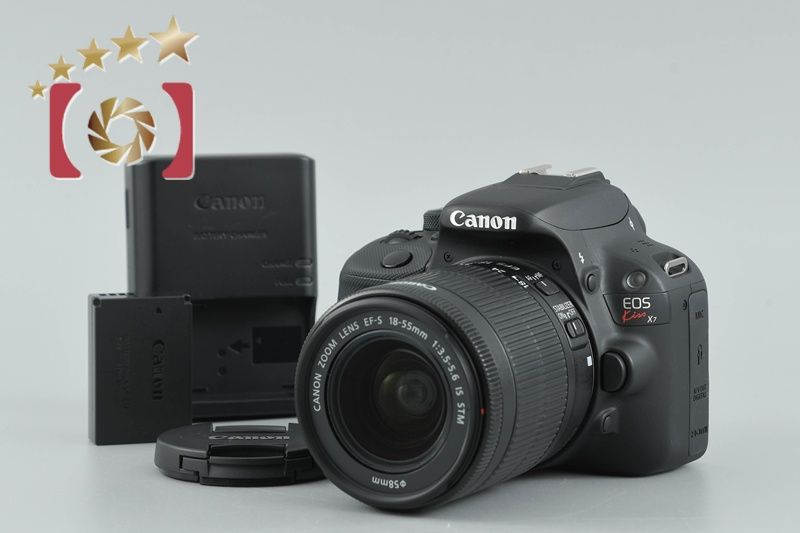 Canon キヤノン EOS Kiss X 7 EF-S 18-55 mm IS STM レンズキット ブラック シャッター回数僅少 デジタル一眼レフカメラ