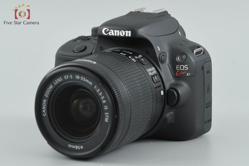 Canon キヤノン EOS Kiss X 7 EF S 18 55 mm IS STM レンズキット ブラック シャッター回数僅少 デジタル一眼レフカメラ