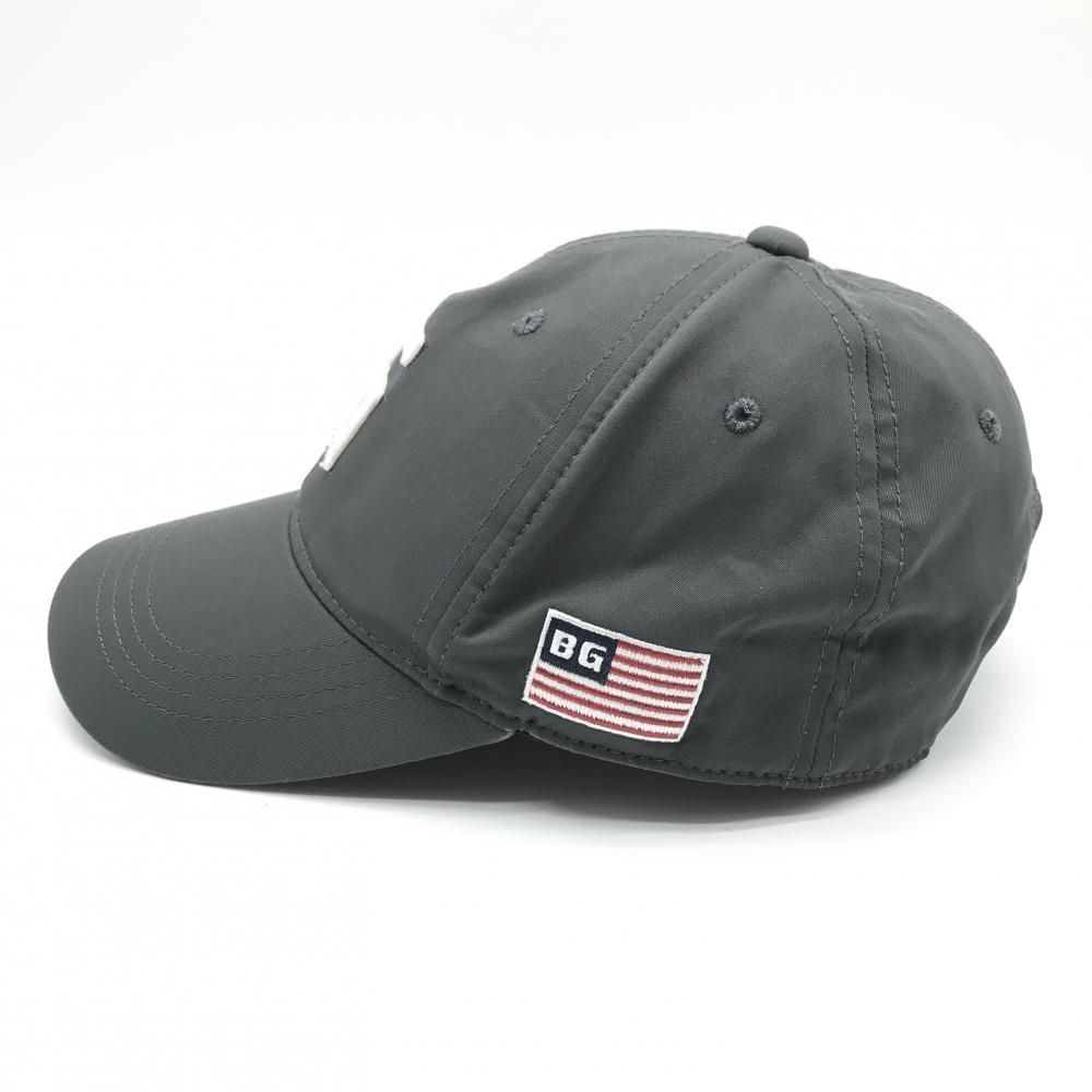 美品 BRIEFING GOLF ブリーフィング キャップ グレー系 FREE 美品】ブリーフィング キャップ グレー×白 フェルトワッペン FREE