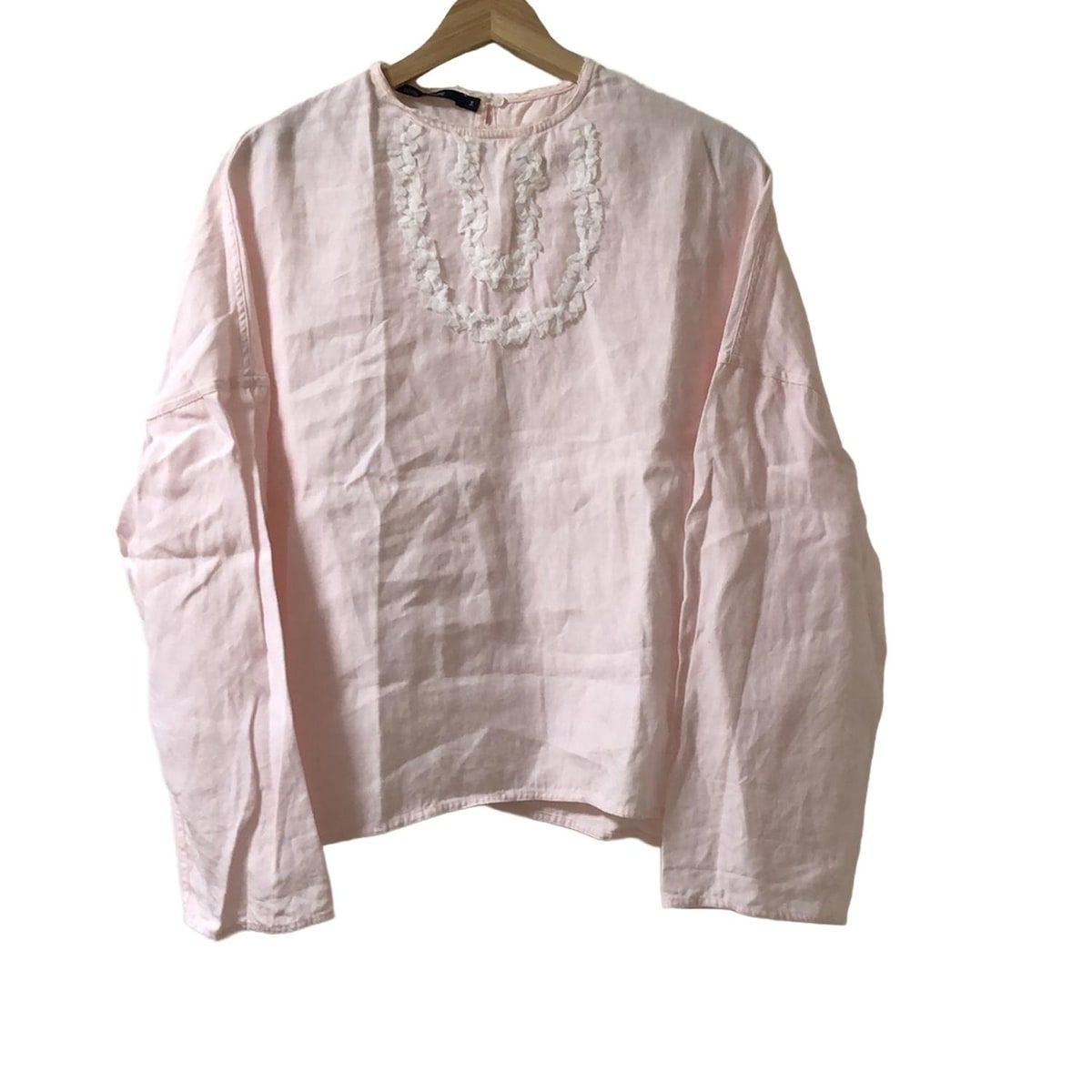 SOFIE D HOORE ソフィードール 長袖カットソー サイズ36 S レディース - ライトピンク×白 クルーネック