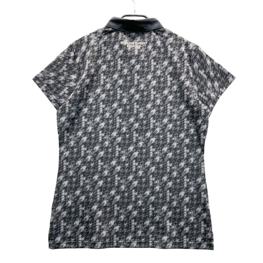 サイズ 2 MASTER BUNNY EDITION マスターバニーエディション 759-2260904 半袖ポロシャツ 千鳥柄 ブラック系 ゴルフウェア レディース ストスト