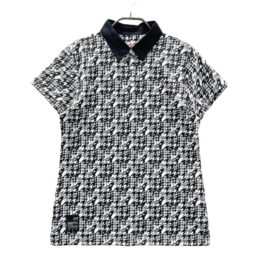 サイズ 2 MASTER BUNNY EDITION マスターバニーエディション 759-2260904 半袖ポロシャツ 千鳥柄 ホワイト系 ゴルフウェア レディース ストスト