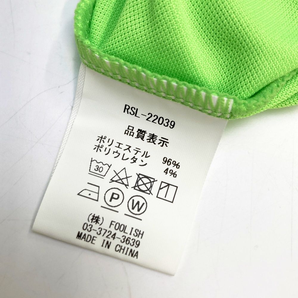 ROUGH AND SWELL ゴルフシャツ グリーン ROUGH&SWELL ラフアンドスウェル ネオンカラー 半袖ポロシャツ