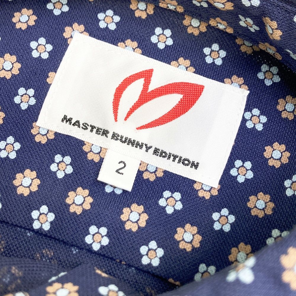 美品✨マスターバニーエディション　ゴルフウェア　ポロシャツ　花柄　総柄 サイズ：2 MASTER BUNNY EDITION マスターバニーエディション 半袖