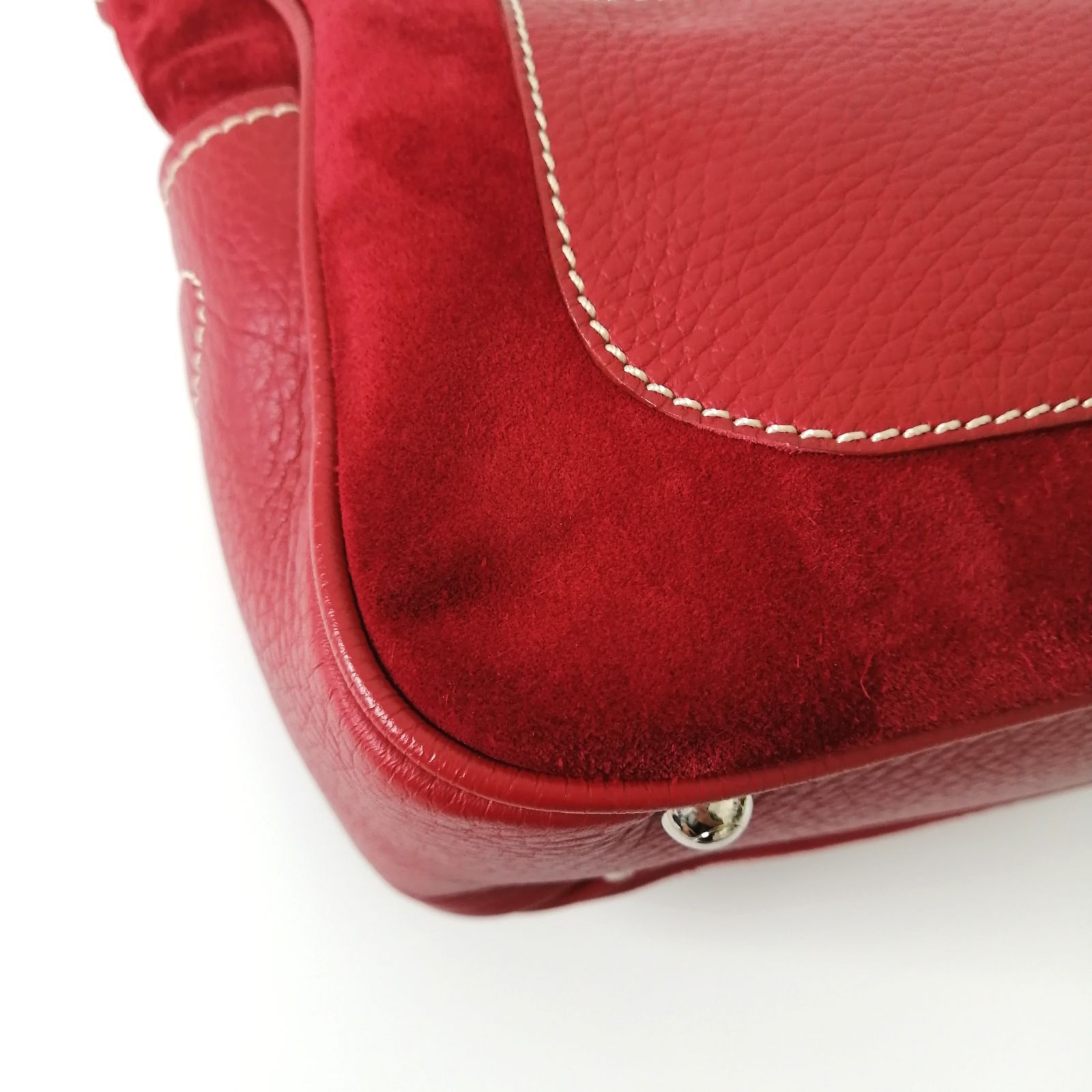 【美品】 TOD'S Ferrari トッズ フェラーリ レザー ハンドバッグ 美品 トッズ TOD'S フェラーリコラボ ハンドバッグ スエード 赤 229