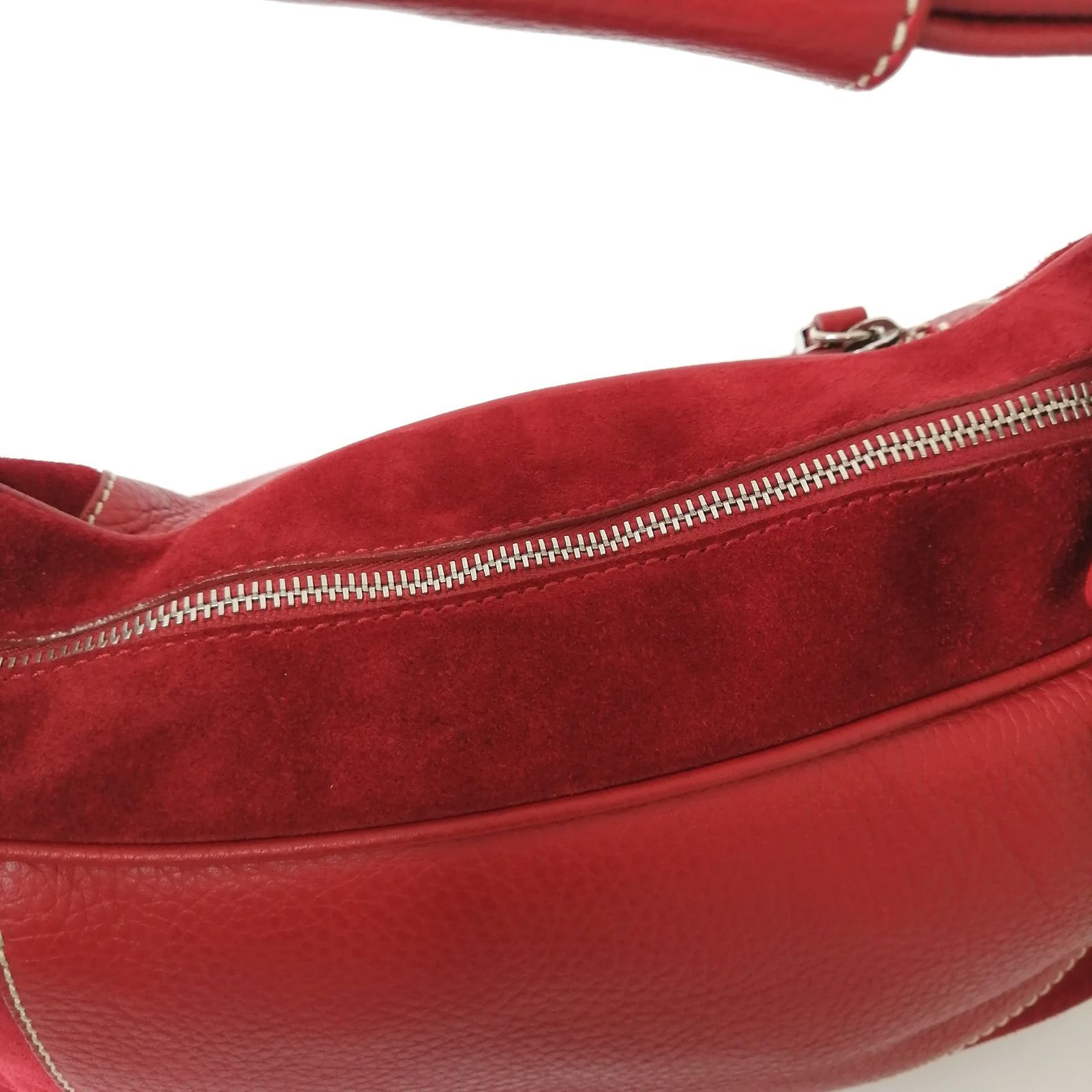 【美品】 TOD'S Ferrari トッズ フェラーリ レザー ハンドバッグ 美品 トッズ TOD'S フェラーリコラボ ハンドバッグ スエード 赤 229