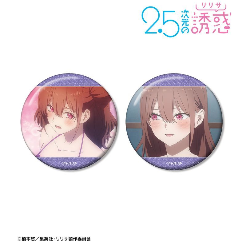 新品/公式】2.5次元の誘惑_橘美花莉 場面写グリッター缶バッジ2個