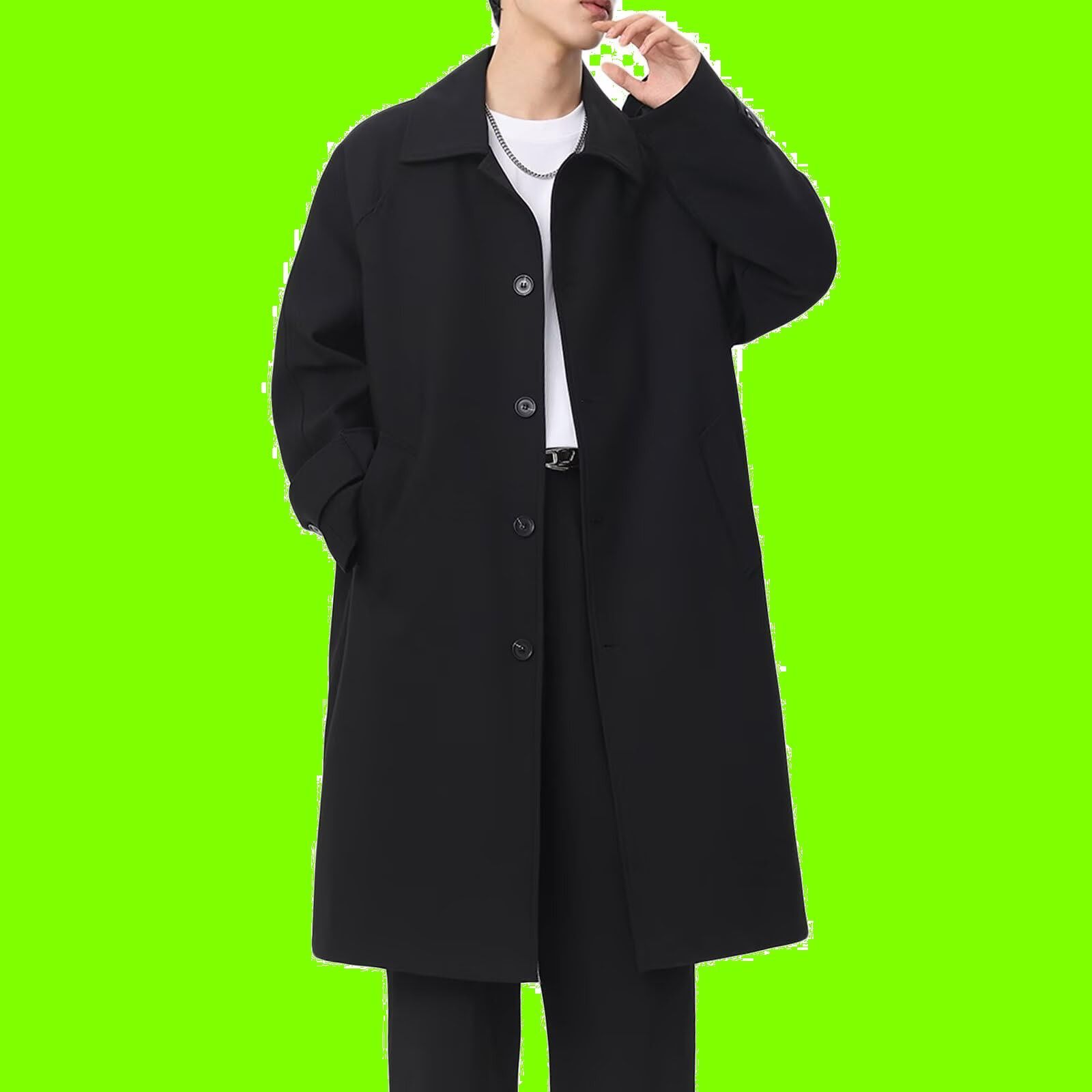 【人気商品】春 秋 大きいサイズ オーバーサイズ 秋服 冬 春コート カジュアル ビジネス ゆったり ユニセックス 折り襟 ロングコート レディース コート ファッション メンズ トレンチコート [WUXZHI]