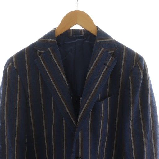 ビームスエフ BEAMS F BOTTOLI COTTON 卸売 LINEN STRIPE テーラード