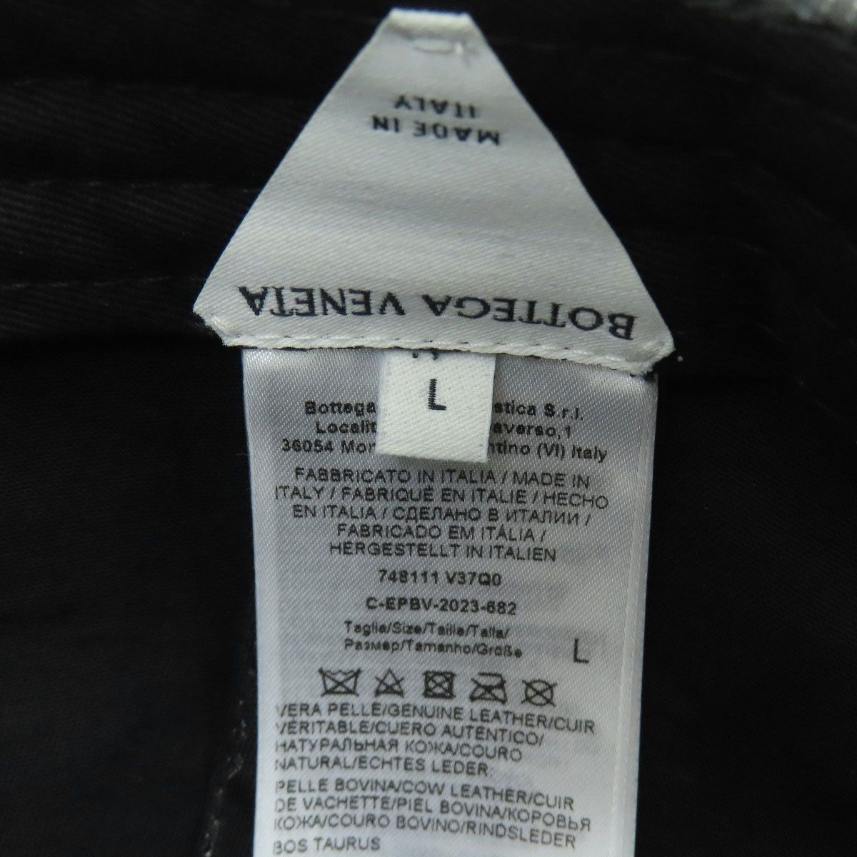 BOTTEGA VENETA ボッテガヴェネタ フランネルプリント 帽子 レザー