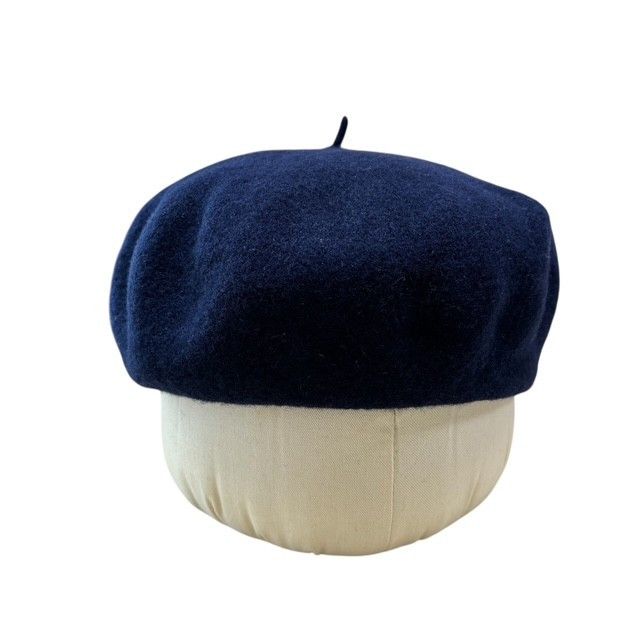 古着 カシラ CA4LA ベレー帽 クリーニング済み ネイビー ウール 男女 古着 カシラ CA4LA ベレー帽 クリーニング済み ネイビー ウール 男女