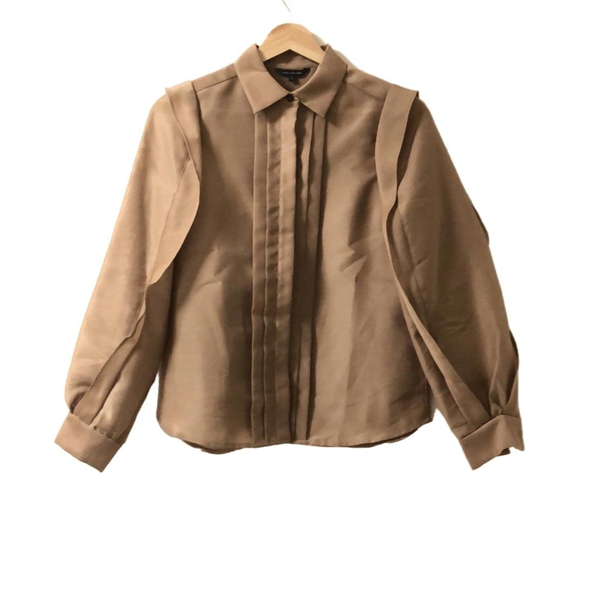 AKIKO OGAWA. アキコオガワ 長袖シャツブラウス サイズ36 S レディース - ライトブラウン