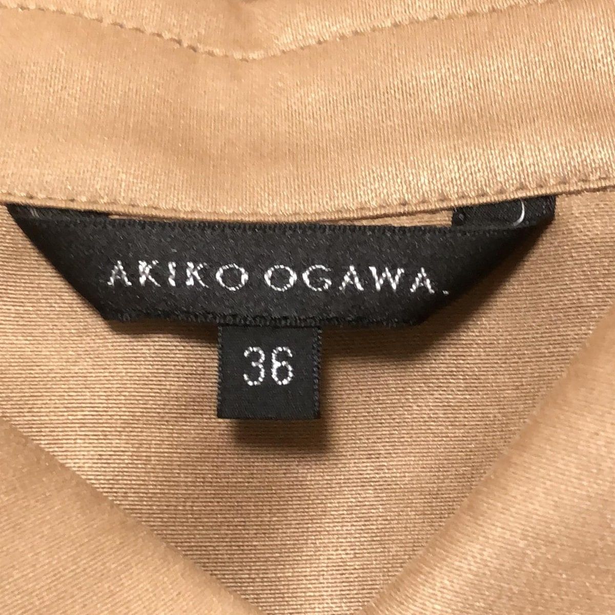  AKIKO OGAWA. アキコオガワ 長袖シャツブラウス サイズ36 S レディース - ライトブラウン 長袖 シャツ ブラウス