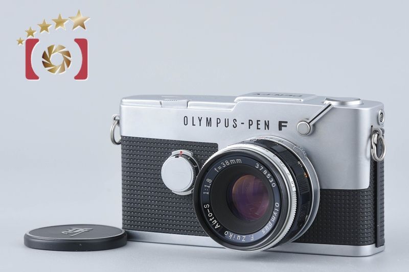 OLYMPUS オリンパス PEN FV シルバー F.ZUIKO AUTO-S 38 mm f 1.8 MF フィルム一眼レフカメラ