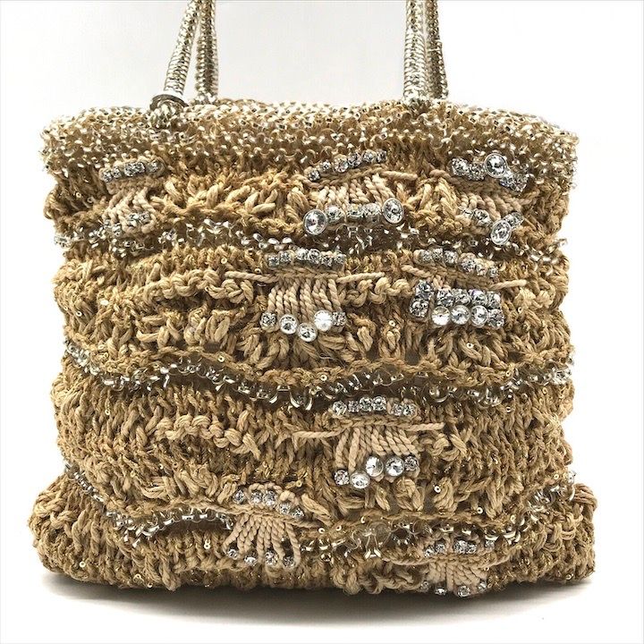 M*i様 アンテプリマ ビジューワイヤーバッグ ゴールド 美品 美品 ANTEPRIMA アンテプリマ ビジュー ワイヤー ハンド バッグ