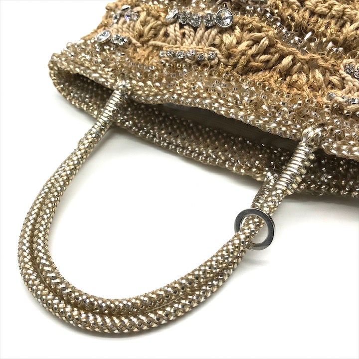 美品 ANTEPRIMA アンテプリマ ビジュー ワイヤー ハンド バッグ