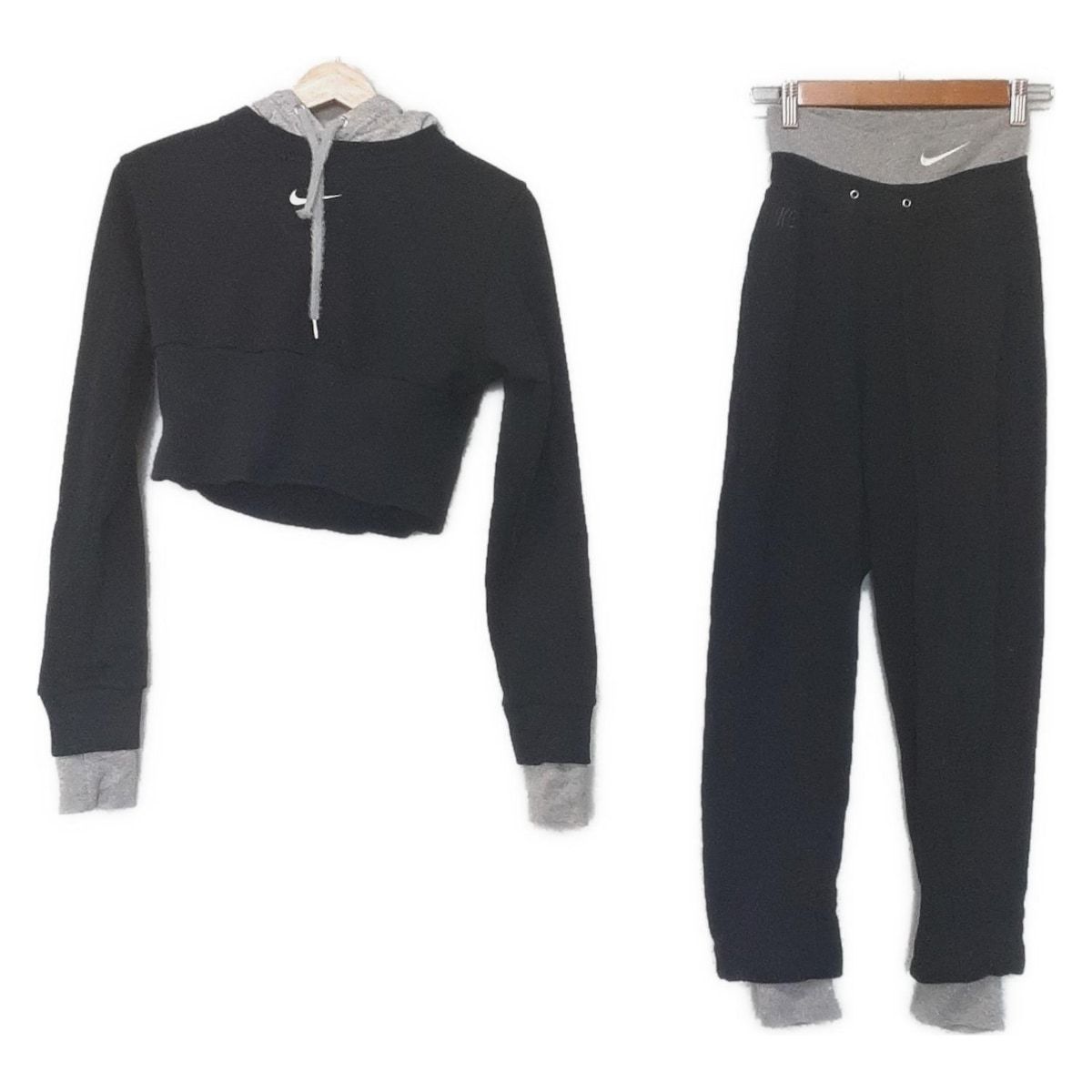 NIKE ナイキ レディースパンツセットアップ レディース - 黒×グレー