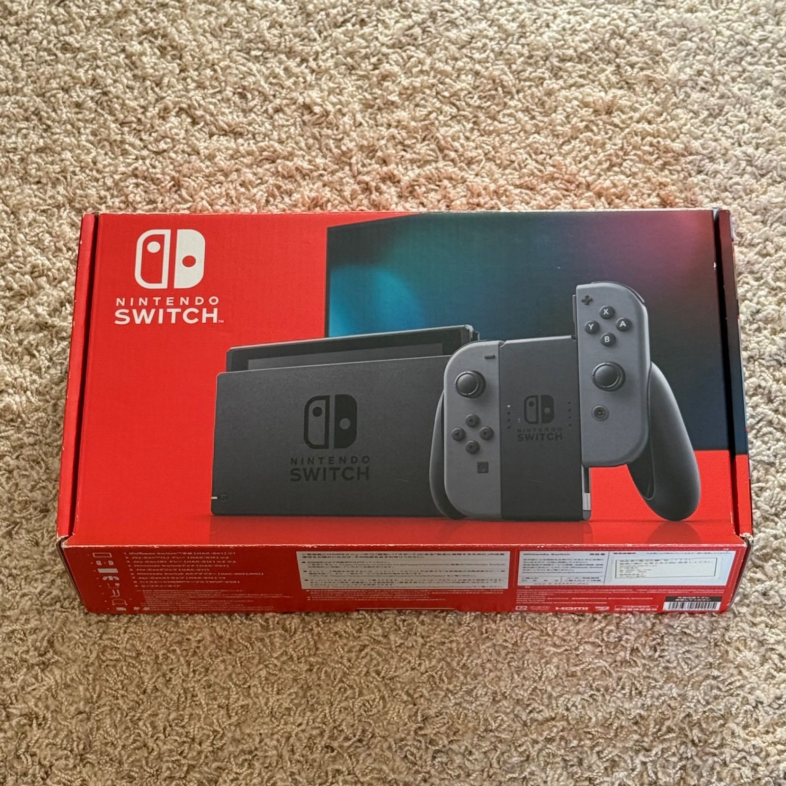 12-045 Switch 本体 バッテリー強化版 グレー 箱付き - メルカリ