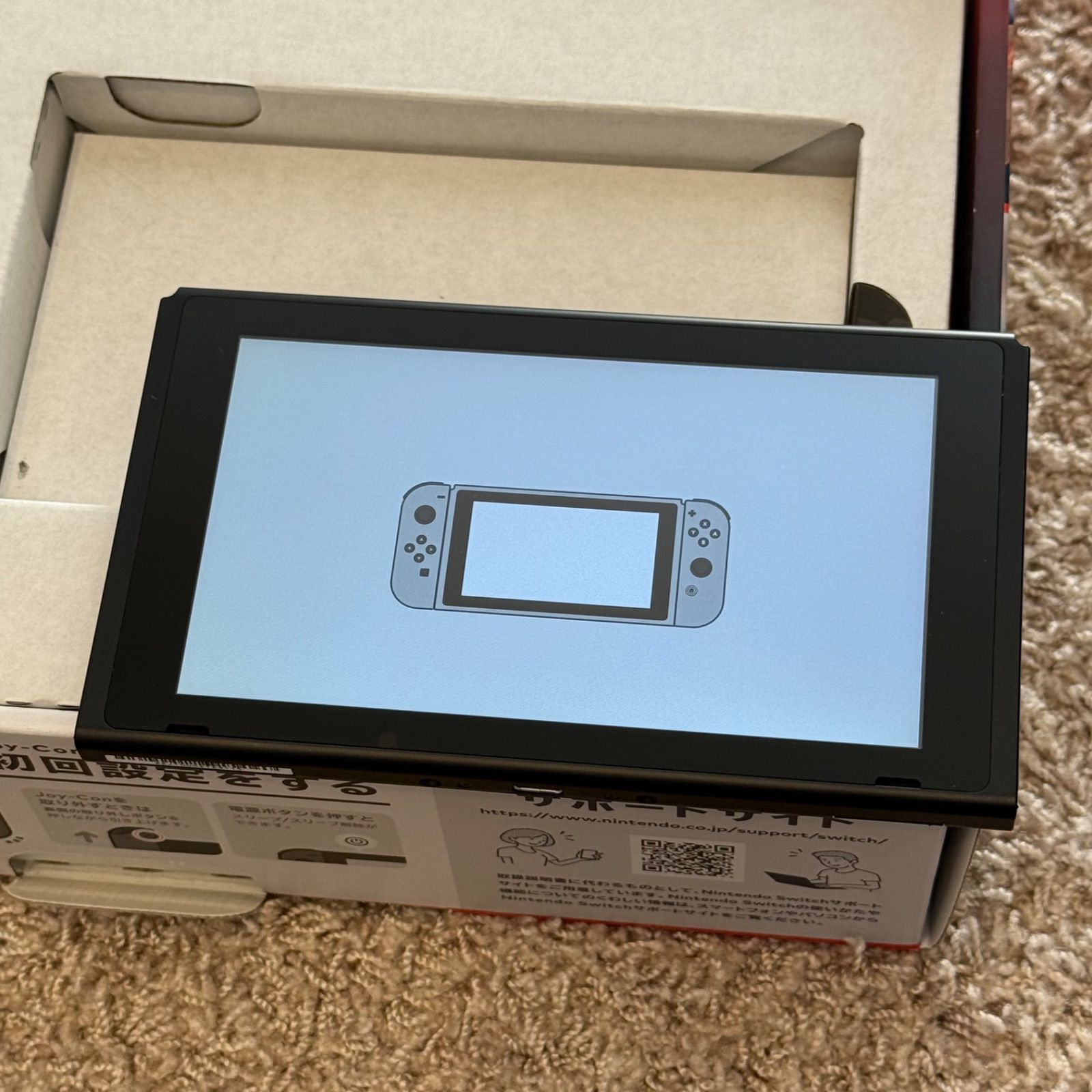 12-045 Switch 本体 バッテリー強化版 グレー 箱付き - メルカリ