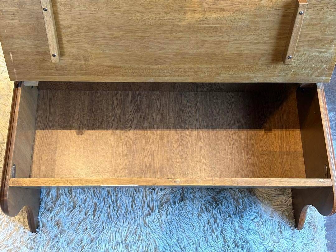 ヴィンテージ カントリー ベンチ ウッドベンチ 収納ベンチ 2人用