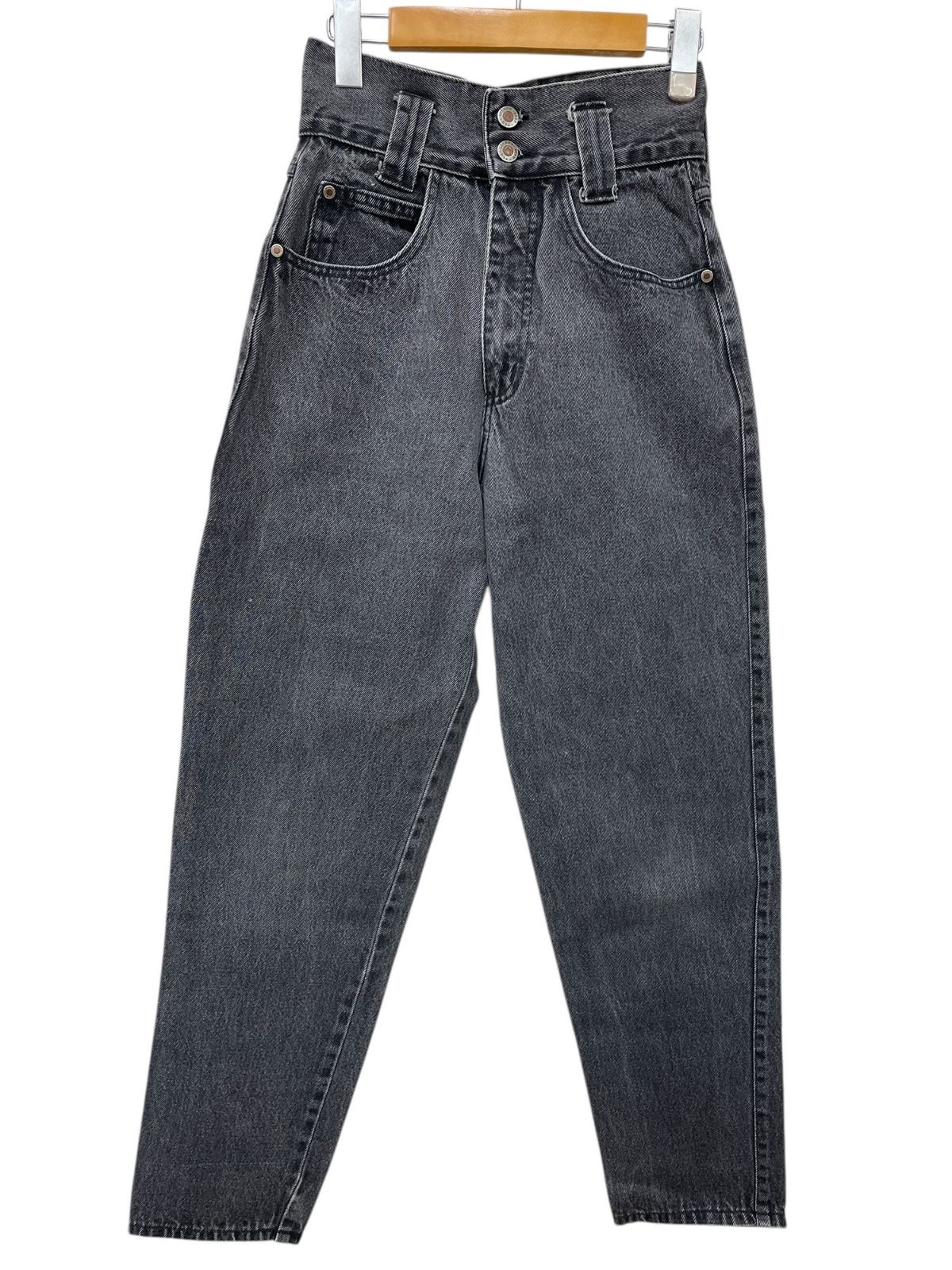 GOLDEN STAR ゴールデンスター ハイウエスト デニムパンツ ジーンズ B-12 5 6 ブラック レディース 028