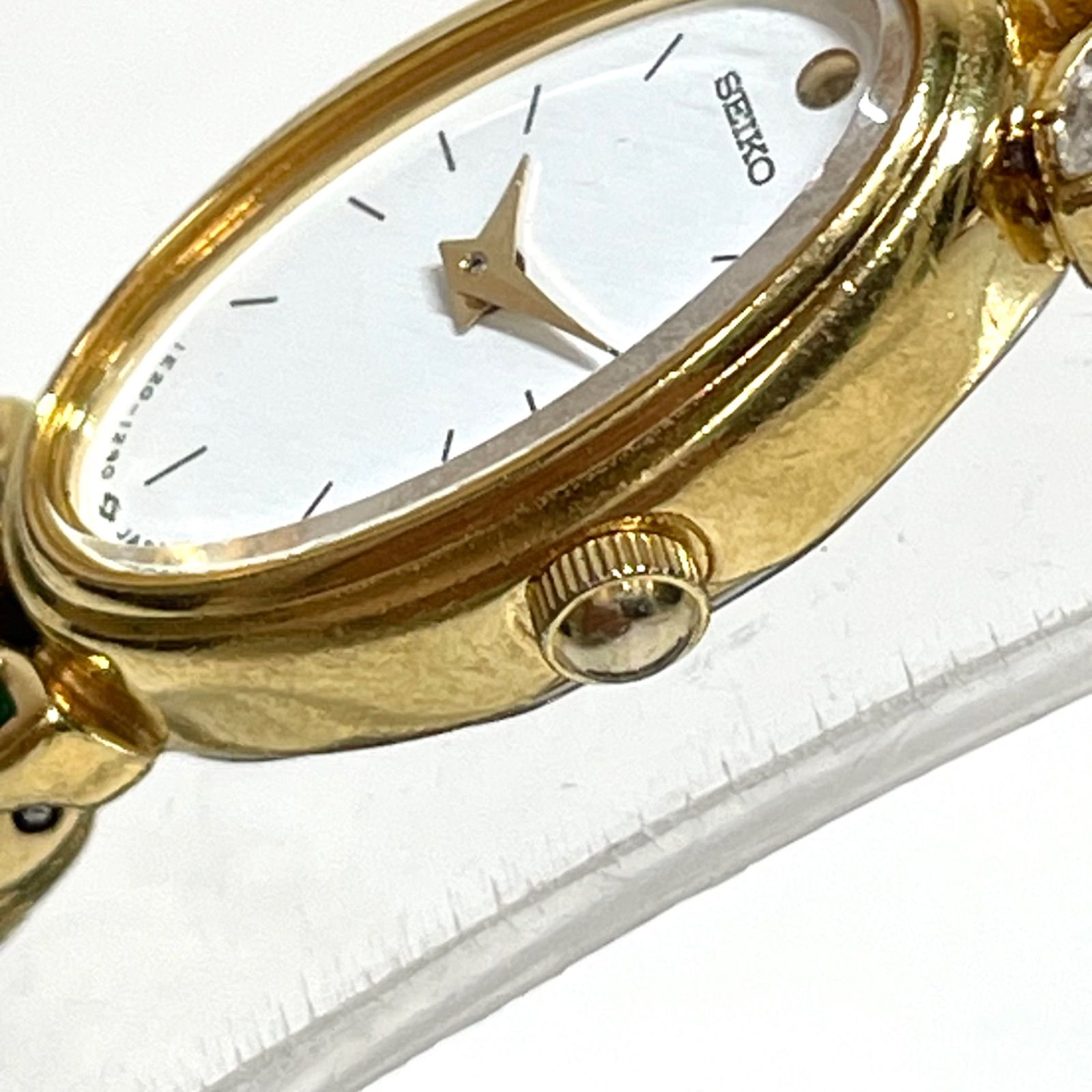 Seiko セイコー 1E20-6190 ゴールド クオーツ レディース USED】SEIKO セイコー 1E20-6190 クォーツ 腕時計 レディース ゴールド