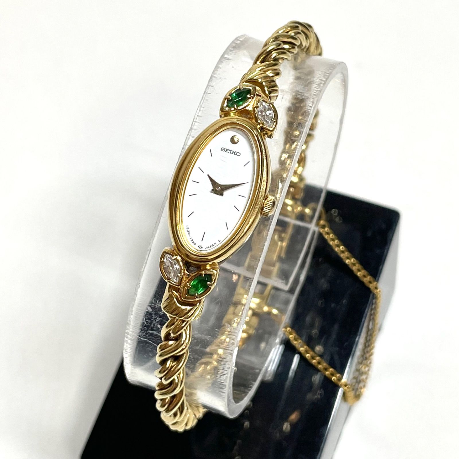 USED】SEIKO セイコー 1E20-6190 クォーツ 腕時計 レディース ゴールド