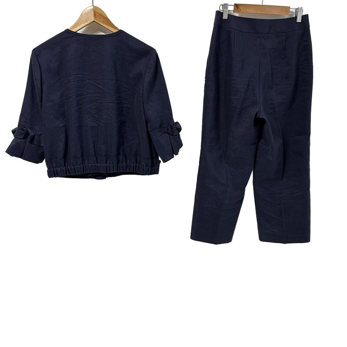 LANVIN COLLECTION ランバン レディースパンツスーツ レディース - ネイビー フリル