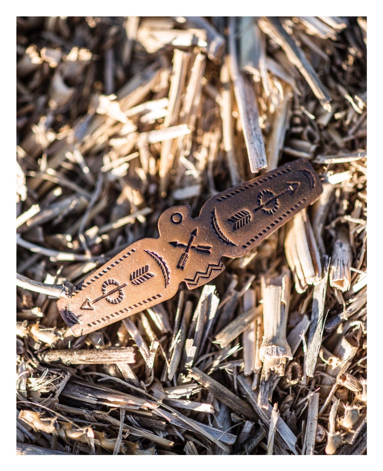 ナバホ クロスド アロー サンダーバード コッパー ヘアバレッタ フレッドハービー