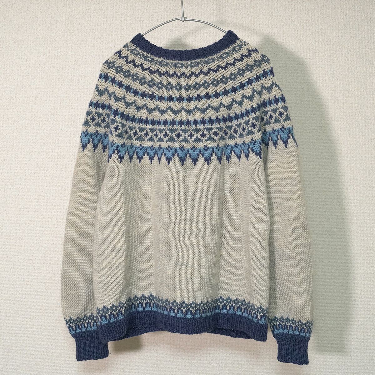 KLOVER HUSET（クローバーヒューセット）ノルディック柄 ウールニット 