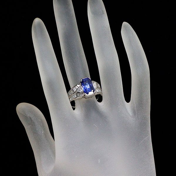 Pt900 サファイア ダイヤモンド リング 5.17ct 1.28ct - メルカリ