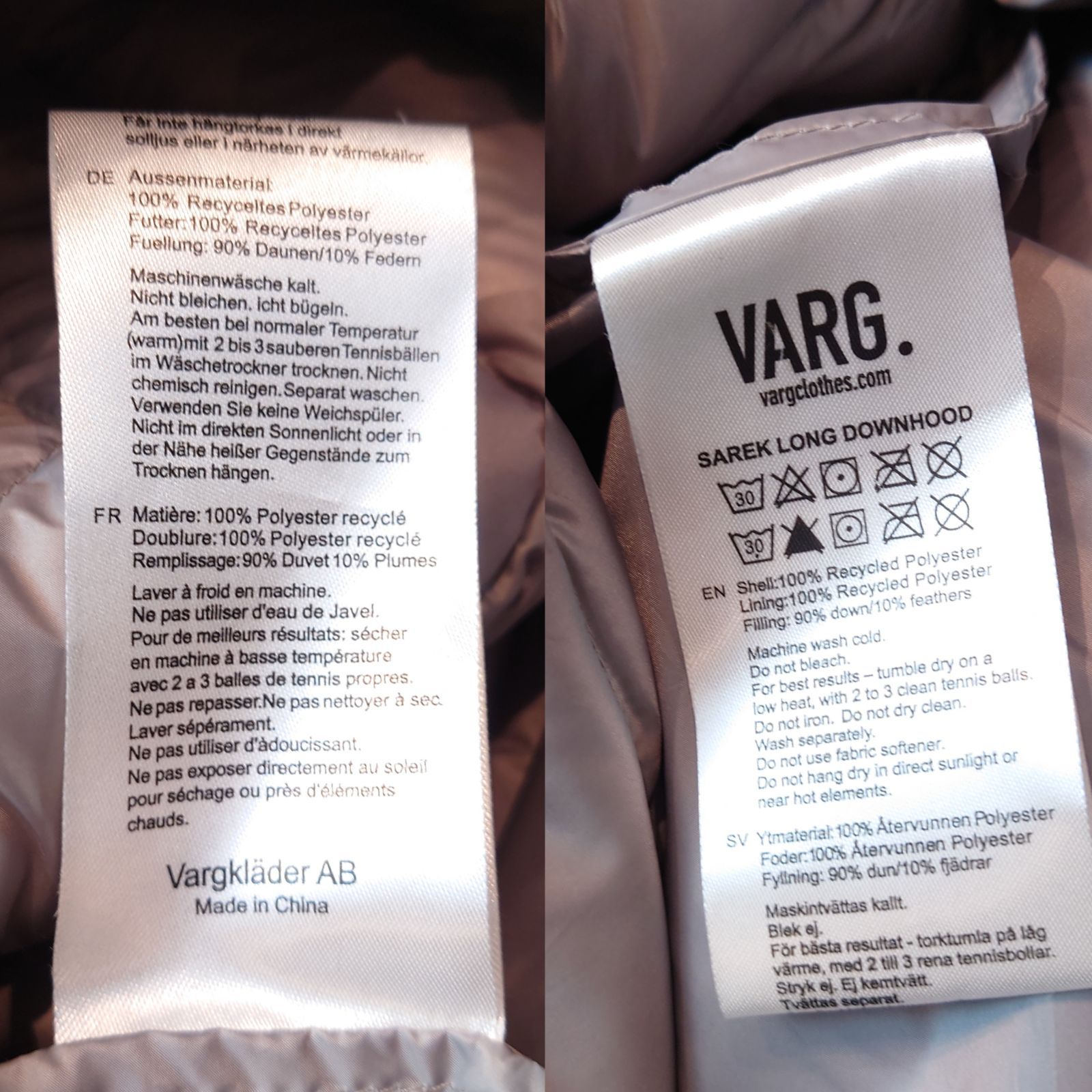 VARG ダウンコート SAREK LONG DOWN HOOD サレックロングダウンフード